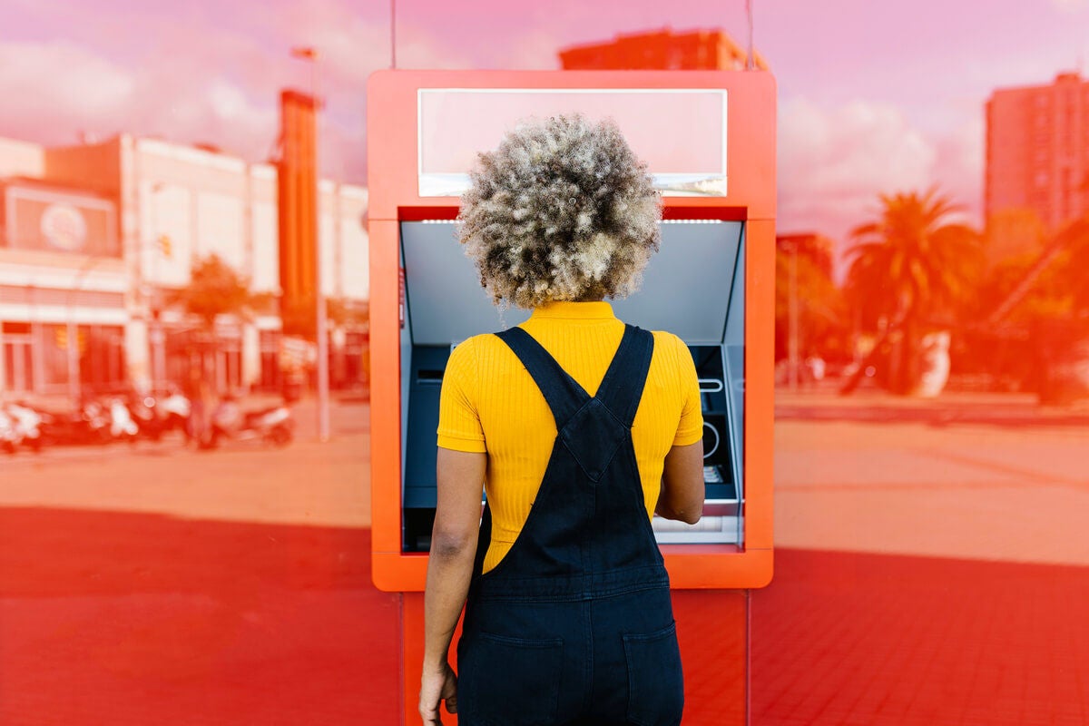 Depositing cash at an ATM